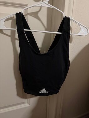 adidas Black Cross-Back High-Impact Sports Bra